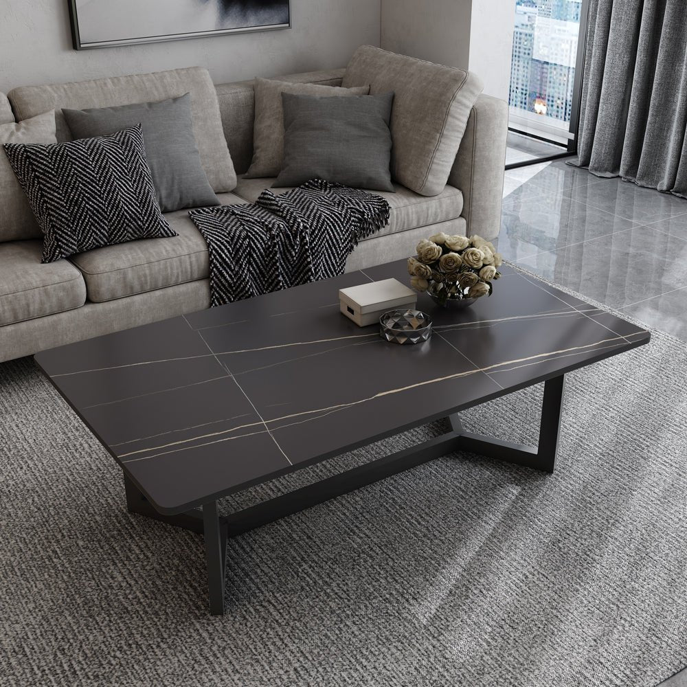 120x60cm Matte Grey Minimalist Slate Coffee Table Marble Tea Table Living Room Rectangle Cocktail Side Table V255-MATTEGTABLE-COFFEE
