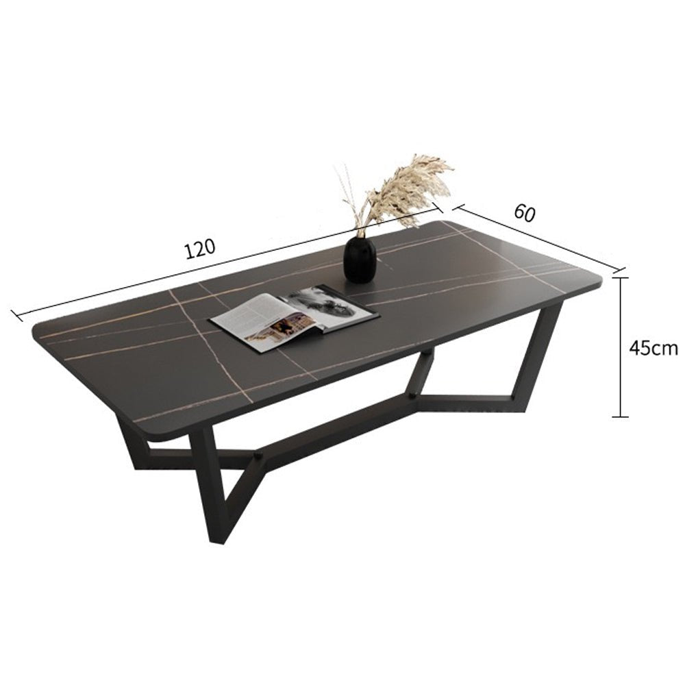 120x60cm Matte Grey Minimalist Slate Coffee Table Marble Tea Table Living Room Rectangle Cocktail Side Table V255-MATTEGTABLE-COFFEE