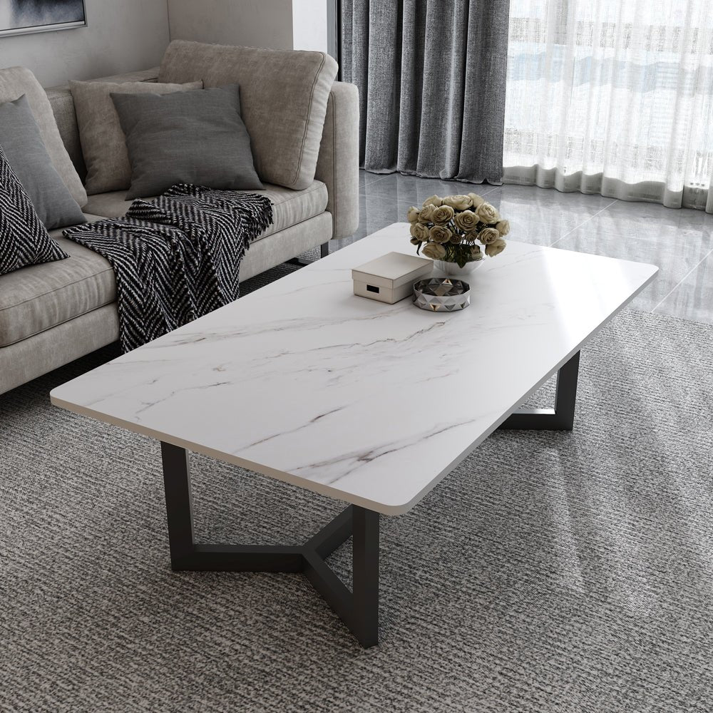 120x60cm Matte Grey Minimalist Slate Coffee Table Marble Tea Table Living Room Rectangle Cocktail Side Table V255-MATTEGTABLE-COFFEE