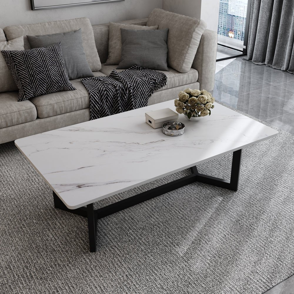 120x60cm Matte Grey Minimalist Slate Coffee Table Marble Tea Table Living Room Rectangle Cocktail Side Table V255-MATTEGTABLE-COFFEE