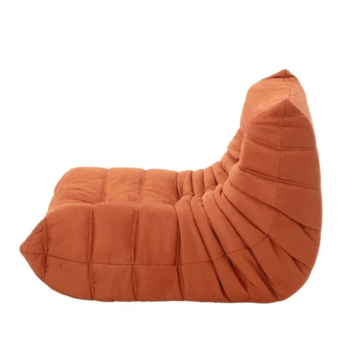High Back Single Fireside Togo Sofa Chair Cozy Lounge Chair with Ottoman High Density Sponge Multiple Colors V255-MMC-YELLOW