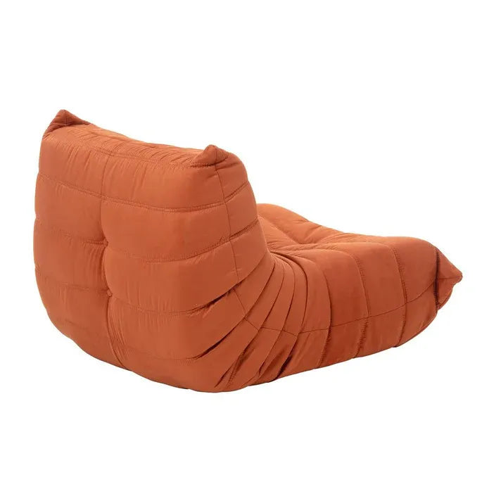 High Back Single Fireside Togo Sofa Chair Cozy Lounge Chair with Ottoman High Density Sponge Multiple Colors V255-MMC-YELLOW