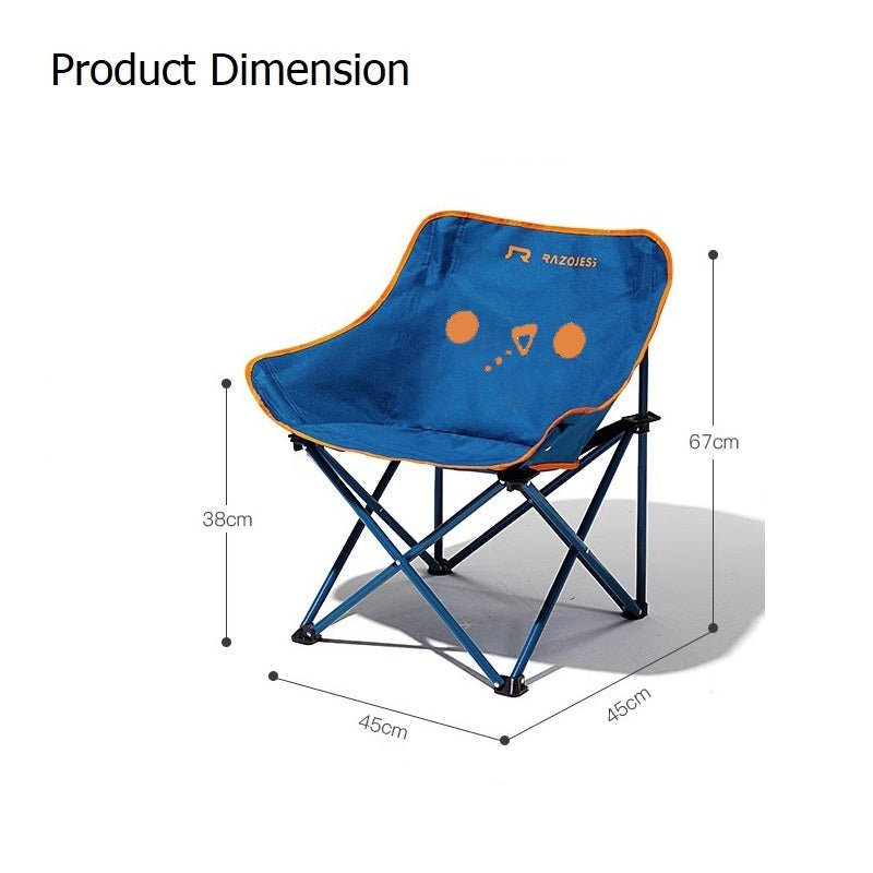 RAZOJESS Moon Chair for Outdoor Camping Fishing Picnic Blue V255-MOON-BLUE