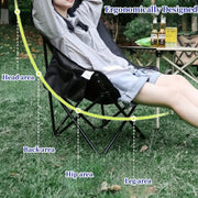 RAZOJESS Moon Chair for Outdoor Camping Fishing Picnic Blue V255-MOON-BLUE