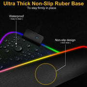 LED Gaming Mouse Pad Large RGB Extended Mousepad Keyboard Desk Anti-slip Mat V255-MPAD-RGB