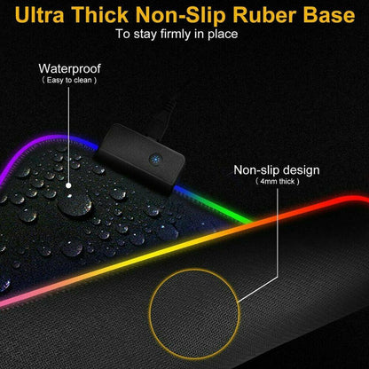 LED Gaming Mouse Pad Large RGB Extended Mousepad Keyboard Desk Anti-slip Mat V255-MPAD-RGB