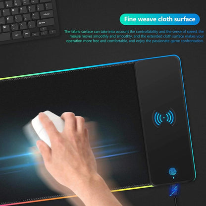 RGB Wireless 15W Oversized Charger Mouse Pad 800x300 MM Gaming Mouse Pad V255-MPAD-RGB15W