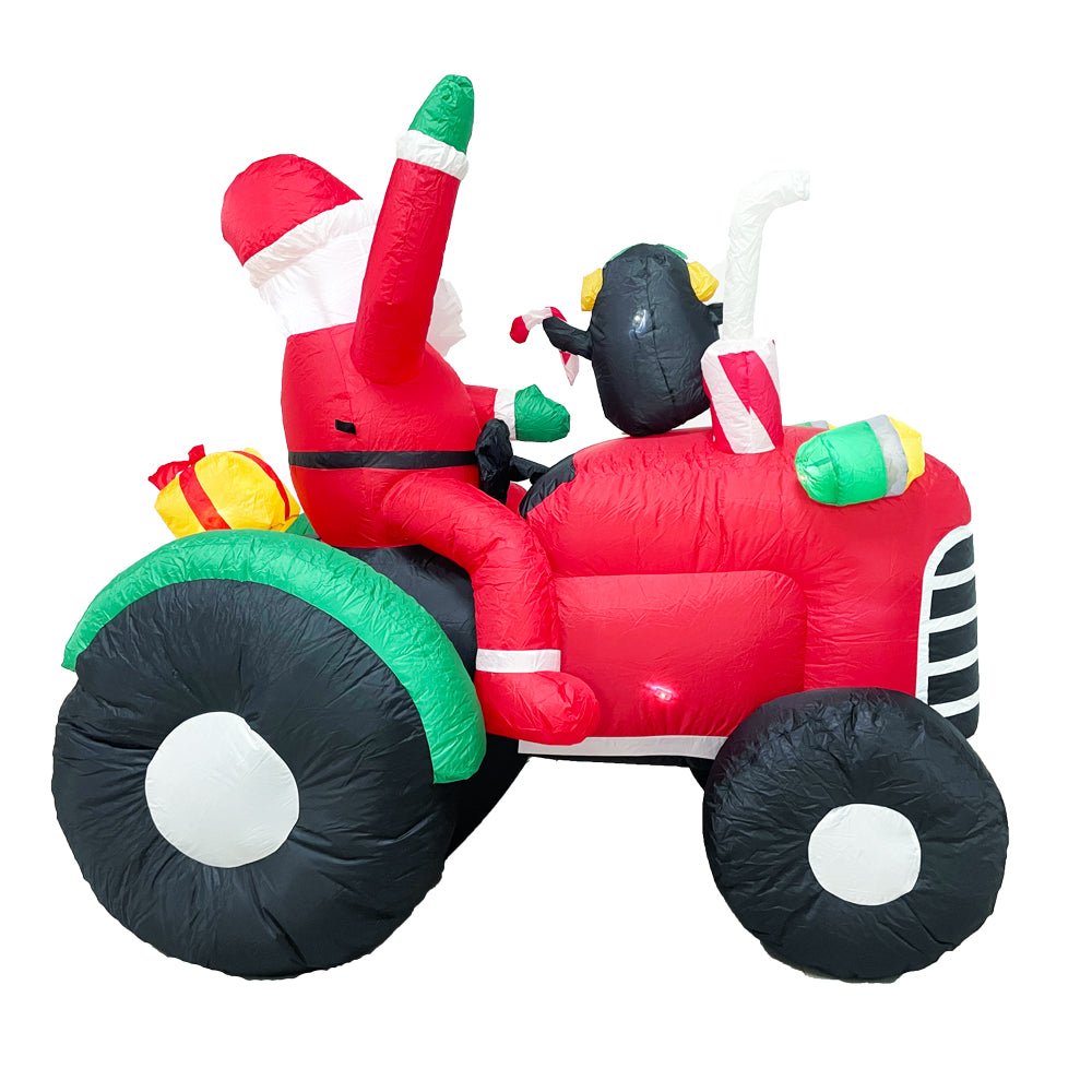 Radiant Christmas Lights Tractor Penguin Gift Xmas Inflatable Santa 1.8m Height V255-NCH22855