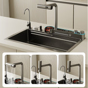 2024 Integrated Waterfall Kitchen Sink Honeycomb Technology Large Digitial Display Stainless Steel Water V255-NDW-7546