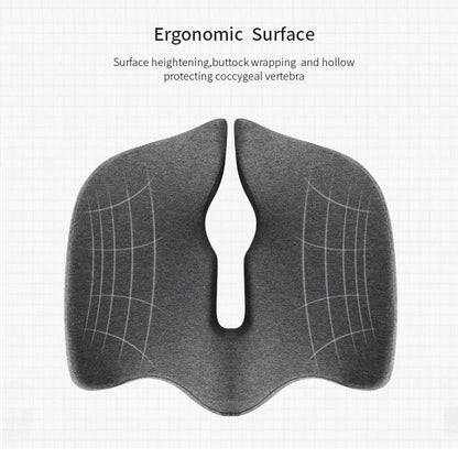Premium Memory Foam Seat Cushion Coccyx Orthopedic Back Pain Relief Chair Pillow Office Dark Grey V255-P-SEAT-DG