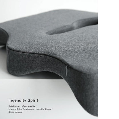 Premium Memory Foam Seat Cushion Coccyx Orthopedic Back Pain Relief Chair Pillow Office Dark Grey V255-P-SEAT-DG