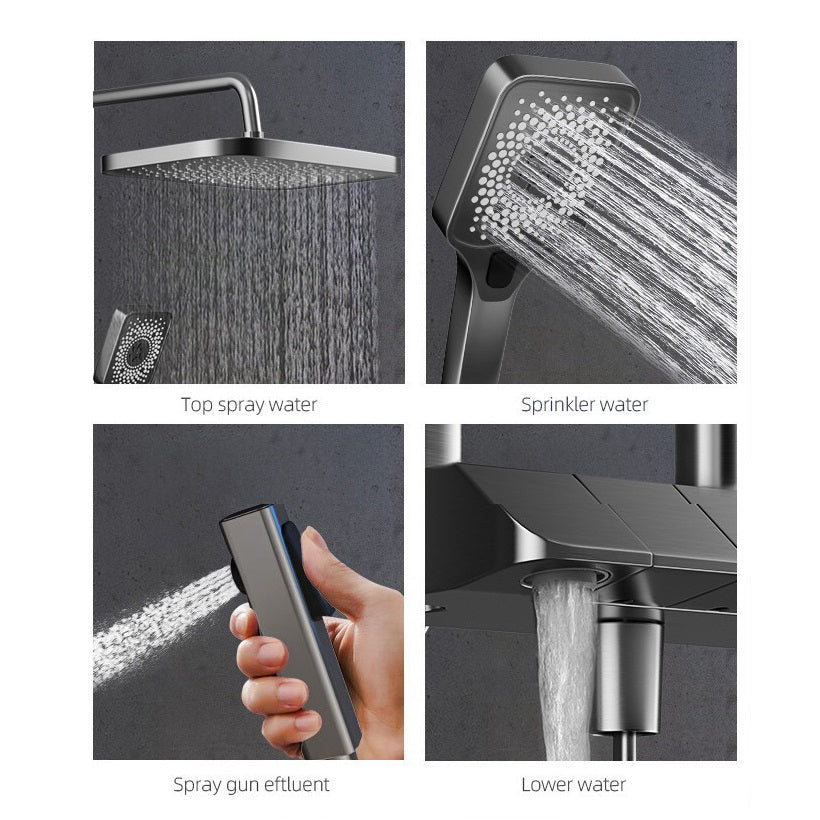 Geobella S31 Luxury Shower System Hot Cold Mixer Shower Set Bathroom Thermostatic SPA Rainfall Bath Tap V255-S31-DIG