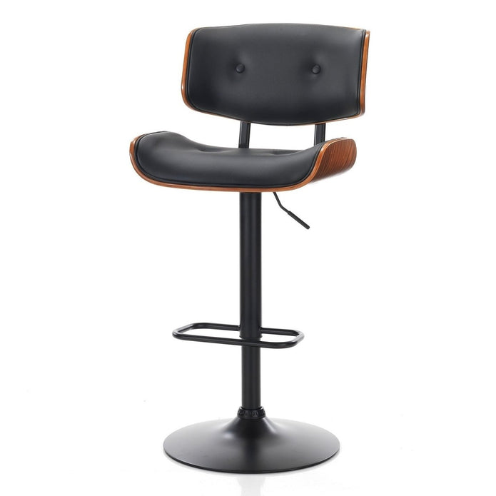 SERENITa European Wooden Black Modern Bar Stools Swivel Bar Stool Chair Counter Height Bar(Black)stool with V255-SE-BS5517-BLACK