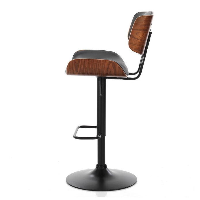 SERENITa European Wooden Black Modern Bar Stools Swivel Bar Stool Chair Counter Height Bar(Black)stool with V255-SE-BS5517-BLACK