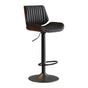 SERENITa European Wooden Modern Bar Stools Bistro Stool with Rotating and Aerodynamic Multi-levelled(Black) V255-SE-BS5518-BLACK