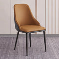 VELLUTO Dining Chair Modern upholstered Leather Kitchen Chairs with armrests Bathtub Chair Leisure Lounge V255-SE-DICH-ORANGE