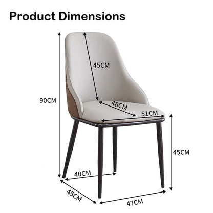 VELLUTO Dining Chair Modern upholstered Leather Kitchen Chairs with armrests Bathtub Chair Leisure Lounge V255-SE-DICH-ORANGE