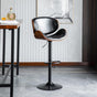 SERENITa European Black Modern Bar Stools Swivel Bar Stool Chair Counter Height Barstool with 360 Degree V255-SE-SP-1865-BLACK