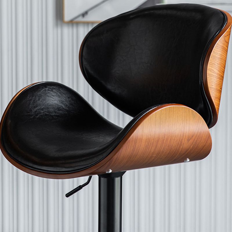 SERENITa European Black Modern Bar Stools Swivel Bar Stool Chair Counter Height Barstool with 360 Degree V255-SE-SP-1865-BLACK