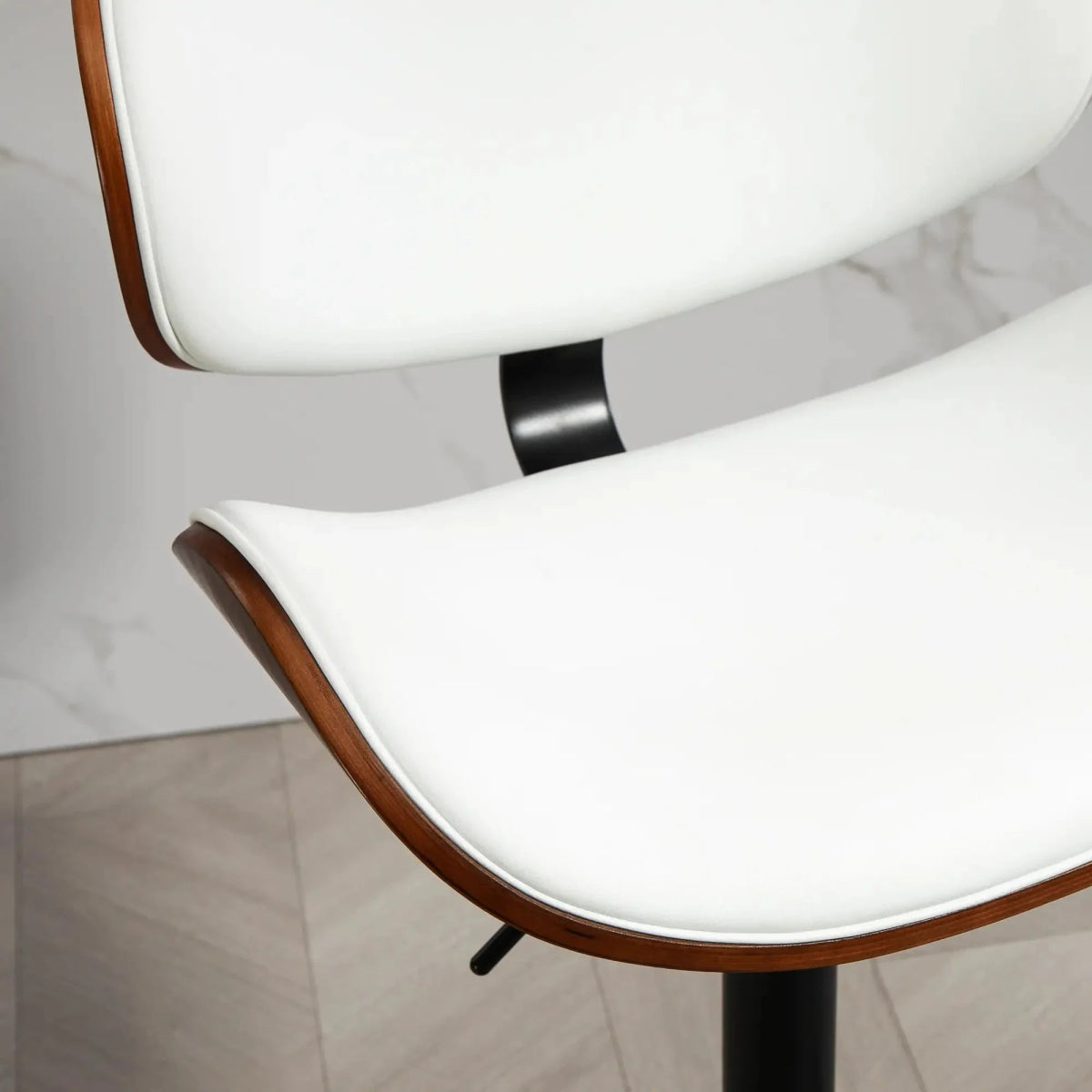 SERENITa European White Modern Bar Stools Swivel Bar Stool Chair Counter Height Barstool with 360 Degree V255-SE-SP-1865-WHITE