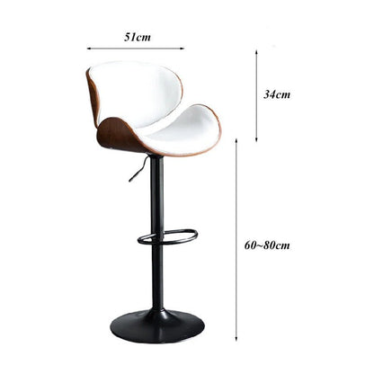SERENITa European White Modern Bar Stools Swivel Bar Stool Chair Counter Height Barstool with 360 Degree V255-SE-SP-1865-WHITE