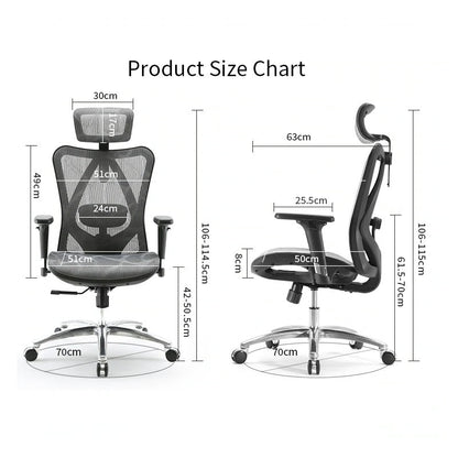 Sihoo M57 Ergonomic Office Chair, Computer Chair Desk Chair High Back Chair Breathable,3D Armrest and Lumbar V255-SIHOO-M57-0009-GY