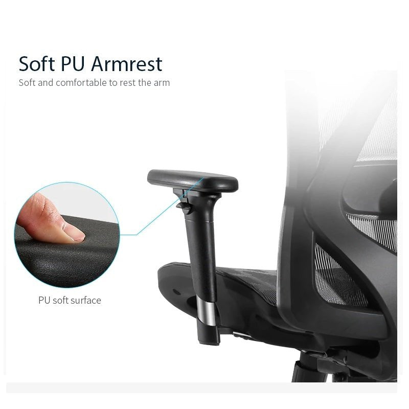 Sihoo M57 Ergonomic Office Chair, Computer Chair Desk Chair High Back Chair Breathable,3D Armrest and Lumbar V255-SIHOO-M57-0009-GY