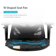 Sihoo M57 Ergonomic Office Chair, Computer Chair Desk Chair High Back Chair Breathable,3D Armrest and Lumbar V255-SIHOO-M57-0009-GY