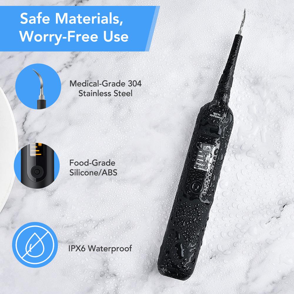 Electric Ultrasonic Dental Tartar Plaque Calculus Tooth Remover Set Kits Cleaner with LED Screen V255-TEETHCLEANER_LED
