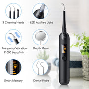 Electric Ultrasonic Dental Tartar Plaque Calculus Tooth Remover Set Kits Cleaner with LED Screen V255-TEETHCLEANER_LED