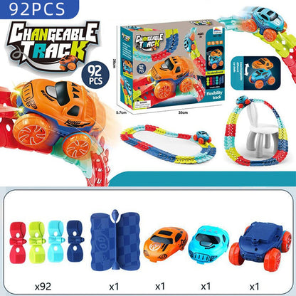 Changeable Track In The Dark Track with LED Light-Up Race Car Flexible Track Toy 92 V255-TRACK-92