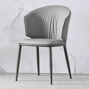 VELLUTO Modern Armless Upholstered Side Chair with Metal Legs for Kitchen & Dining Set of 2 (Grey) V255-VE-DICH-GREY-679
