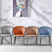 VELLUTO Modern Armless Upholstered Side Chair with Metal Legs for Kitchen & Dining Set of 2 (Grey) V255-VE-DICH-GREY-679