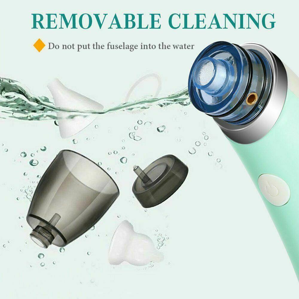 Baby Nasal Aspirator Electric Safe Hygienic Nose Cleaner Snot Sucker For baby (Green) V255-XBQ001-G