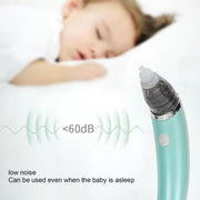 Baby Nasal Aspirator Electric Safe Hygienic Nose Cleaner Snot Sucker For baby (Green) V255-XBQ001-G