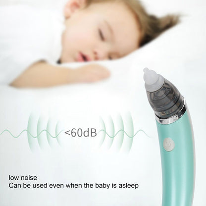 Baby Nasal Aspirator Electric Safe Hygienic Nose Cleaner Snot Sucker For baby (Green) V255-XBQ001-G