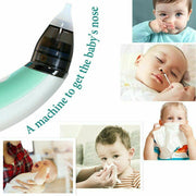 Baby Nasal Aspirator Electric Safe Hygienic Nose Cleaner Snot Sucker For baby (Green) V255-XBQ001-G