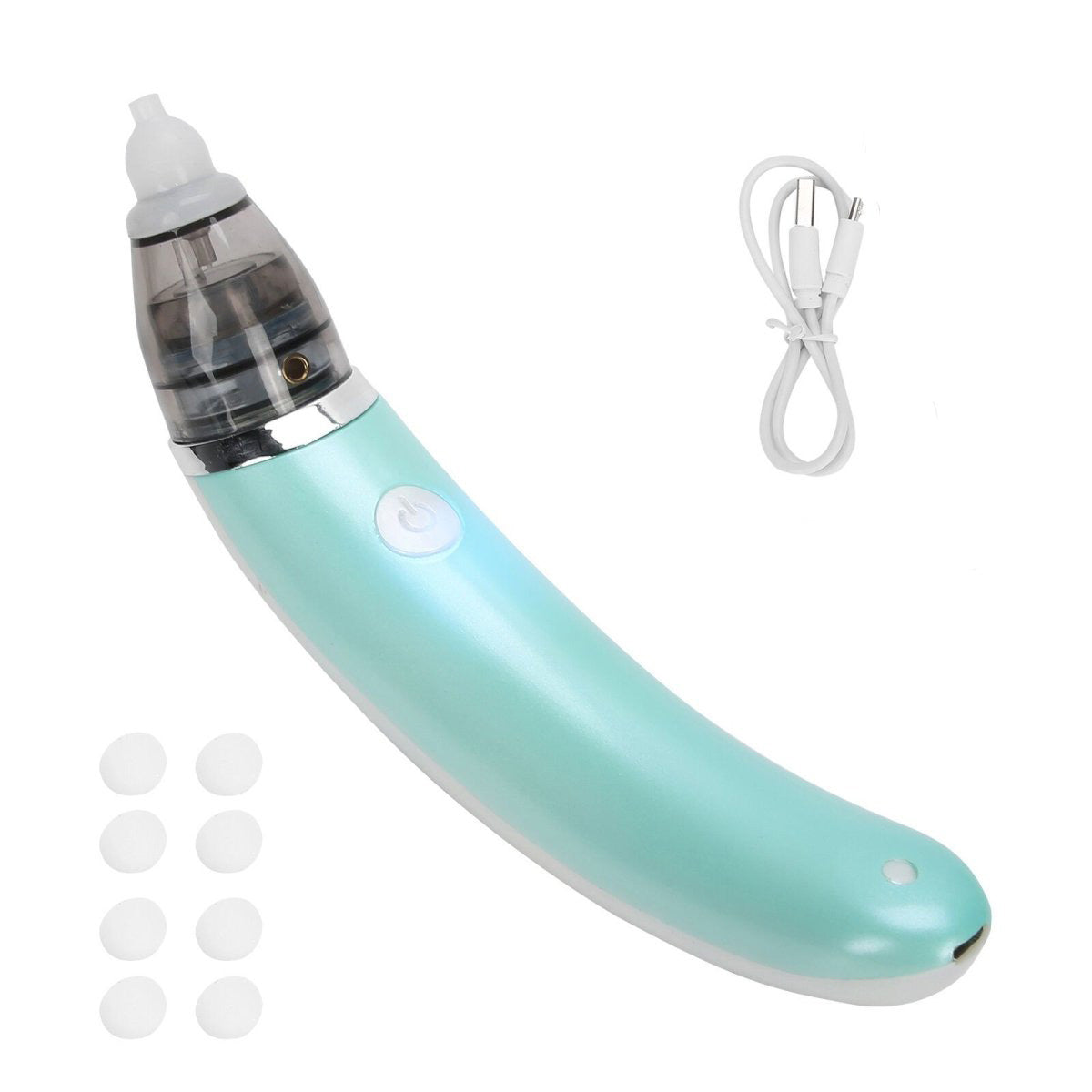 Baby Nasal Aspirator Electric Safe Hygienic Nose Cleaner Snot Sucker For baby (Green) V255-XBQ001-G
