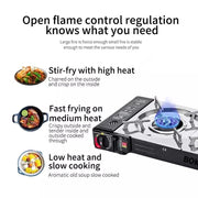2 Burner Butane Countertop Stove, Portable Adjustable Burners with Carry Case, Portable Camping Stove with V255-YC-TWIN-STOVE