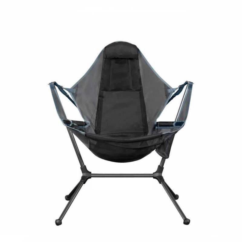 Camping Chair Foldable Swing Luxury Recliner Relaxation Swinging Comfort Lean Back Outdoor Folding Chair V255-YZ007-GREY