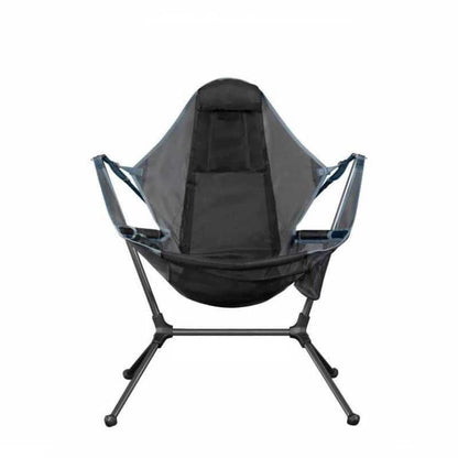 Camping Chair Foldable Swing Luxury Recliner Relaxation Swinging Comfort Lean Back Outdoor Folding Chair V255-YZ007-GREY