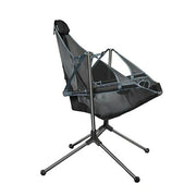 Camping Chair Foldable Swing Luxury Recliner Relaxation Swinging Comfort Lean Back Outdoor Folding Chair V255-YZ007-GREY