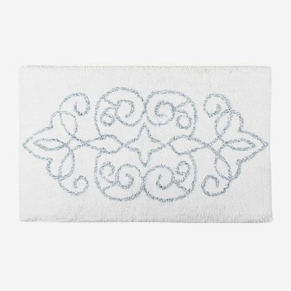 Cotton Medallion Tufted Non Slip Jacquard Bath mat V262-CI-STK-001M