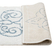 Cotton Medallion Tufted Non Slip Jacquard Bath mat V262-CI-STK-001M