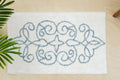 Cotton Medallion Tufted Non Slip Jacquard Bath mat V262-CI-STK-001M