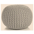 Braided Ottoman Pouffe Footstool Hand Knitted (Beige) V262-CI-STK-005LB