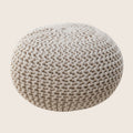 Braided Ottoman Pouffe Footstool Hand Knitted (Natural) V262-CI-STK-011N
