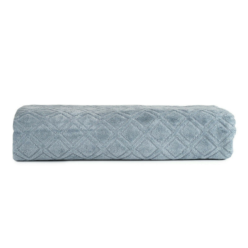 Premium Velour Diamond Design Jacquard Bath Towel (Blue) V262-CR-STK-024B
