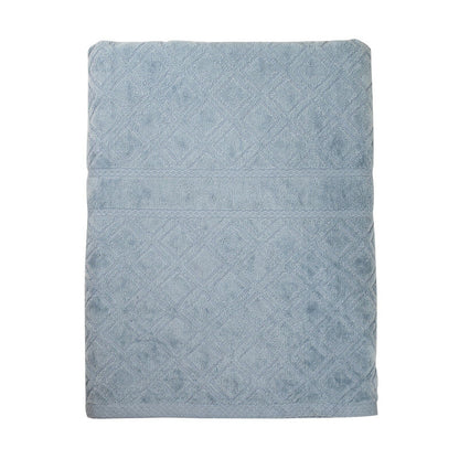 Premium Velour Diamond Design Jacquard Bath Towel (Blue) V262-CR-STK-024B