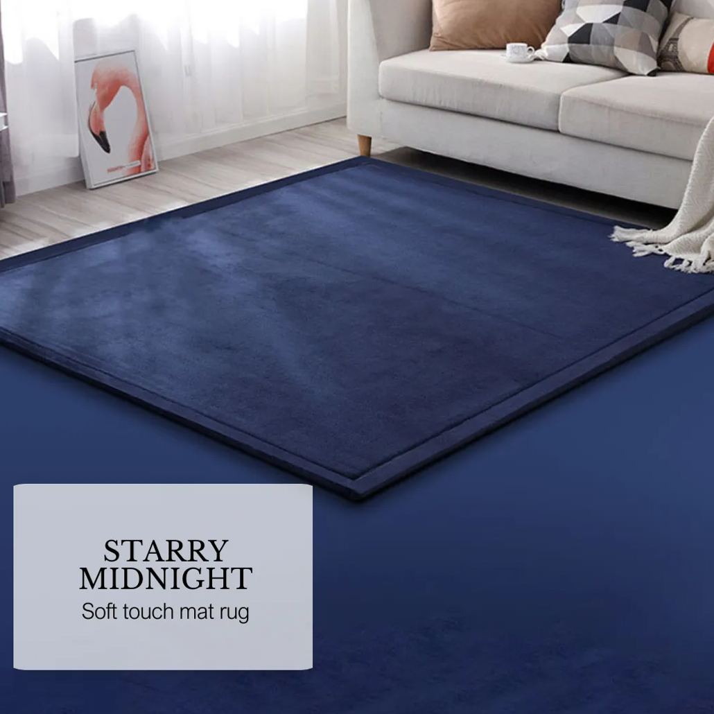 Soft Touch Ultra Plush Memory Foam Tatami Midnight Blue Mat - 200 X 300 CM V262-LGH-0088B-1